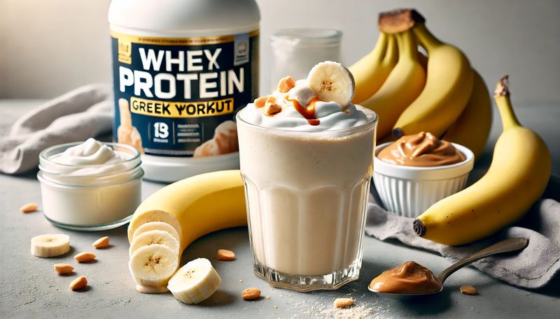 Shaker protéiné post-entraînement au fromage blanc et banane